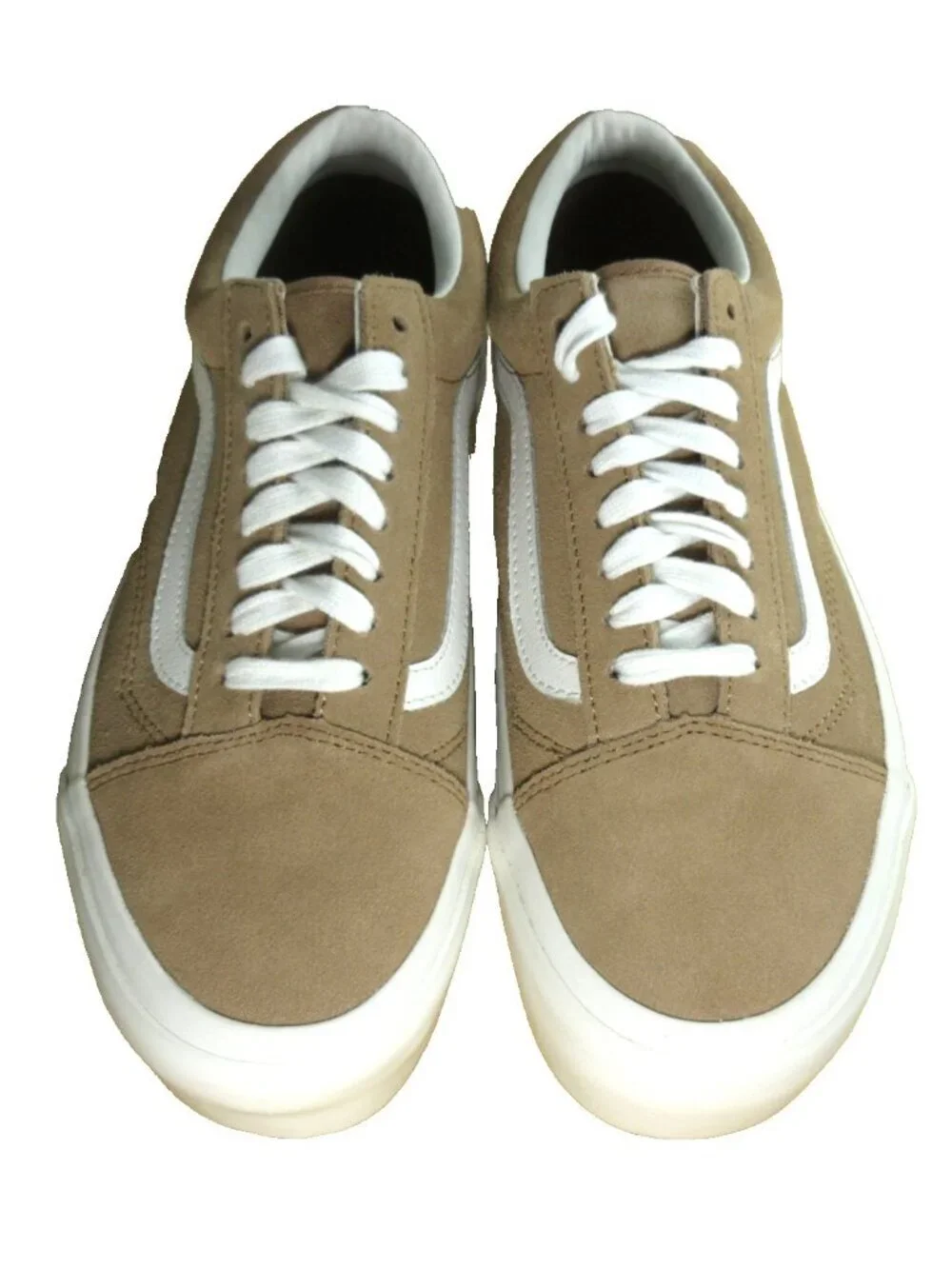 Vans Women's Old Skool Stackform Suede Burro True White Platform Shoes Sizes NIB